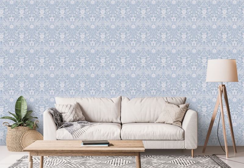 Vild äng Misty Blue Bakgrund