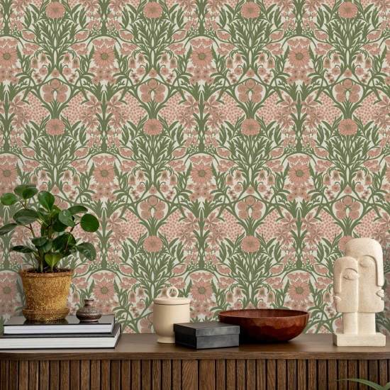 Wild Meadow Sage Pink Wallpaper