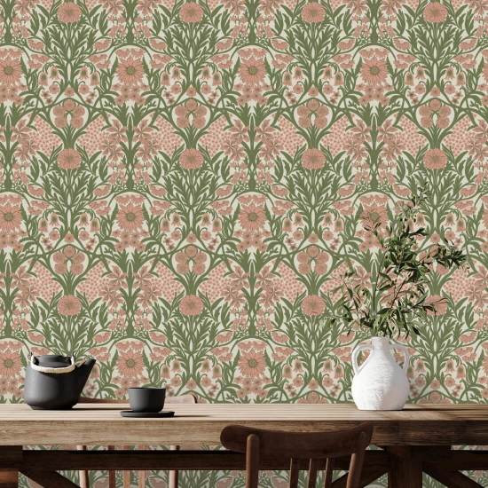 Wild Meadow Sage Pink Wallpaper