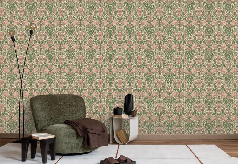 Wild Meadow Sage Pink Wallpaper