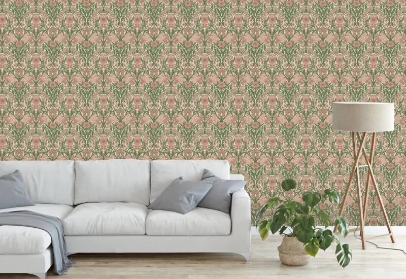 Wild Meadow Sage Pink Wallpaper