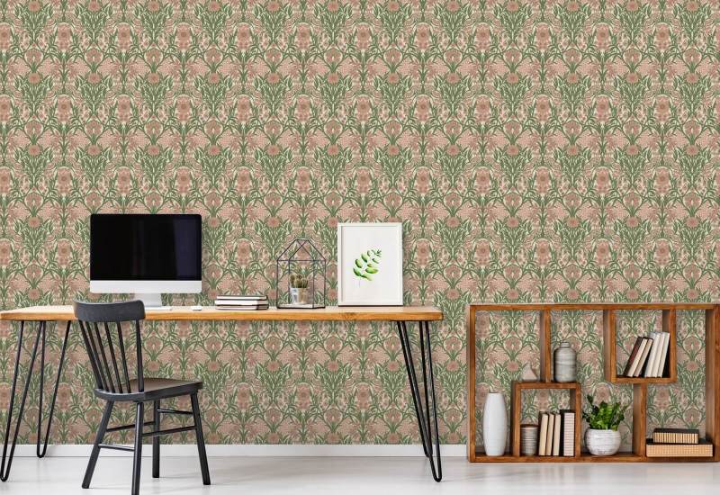 Wild Meadow Sage Pink Wallpaper