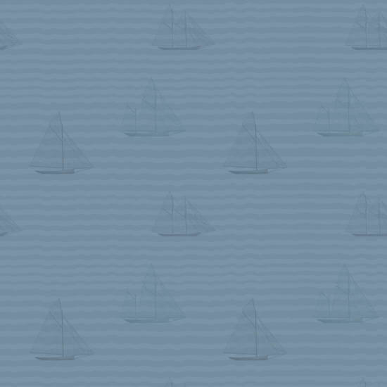 Sailboats Navy Wallpaper