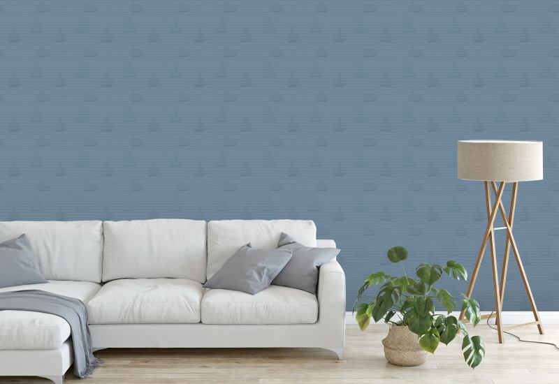 Voiliers Papier peint bleu marine