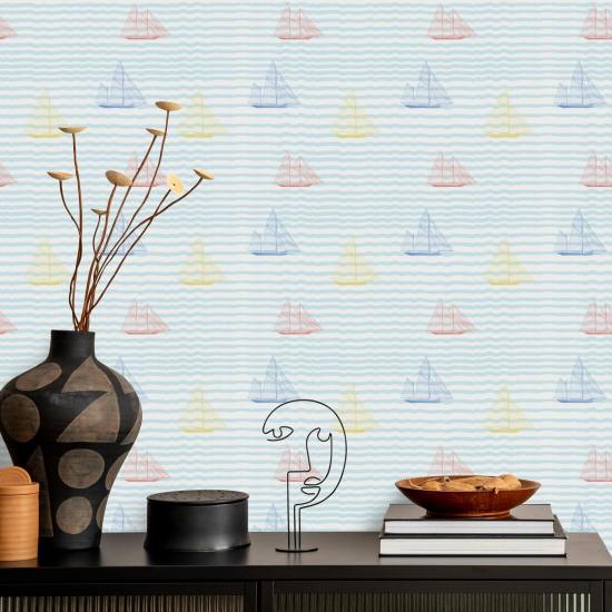 Zeilboten Popsicle behang