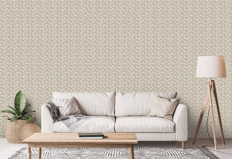 Paper Cups Raw Linen Wallpaper