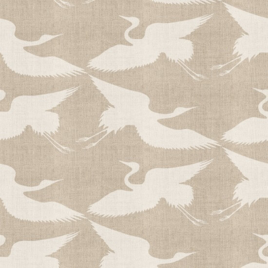 Paper Cranes Raw Linen Wallpaper