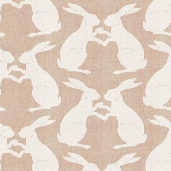 Paper Rabbits Sunlit Rose Wallpaper