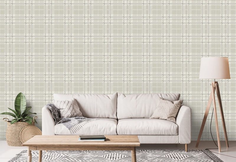Clark Pläd Berteau Beige Bakgrund