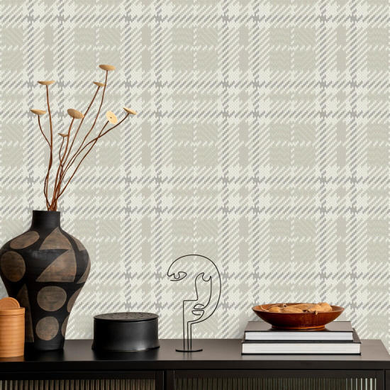 Clark Plaid Berteau Beige Bakgrunn