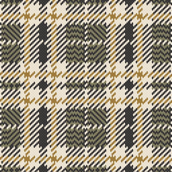Clark Plaid Wood Lawn Grøn Tapet