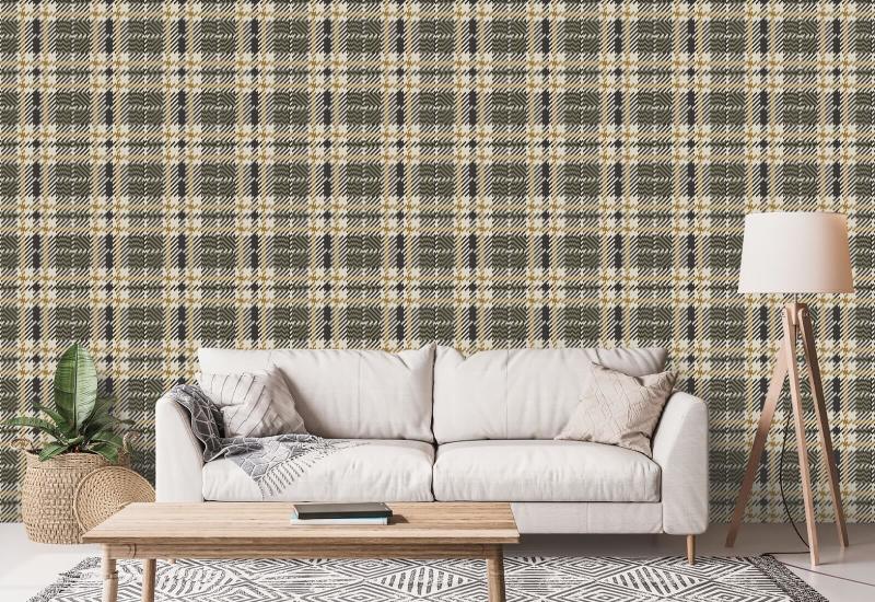 Manta Clark Papel de parede Wood Lawn Green