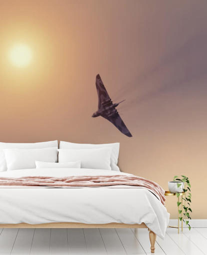 mural de papel pintado de aviones personalizable llamado Vulcan Bomber Towards the Sun mural de papel pintado de aviones personalizable llamado Vulcan Bomber Towards the Sun