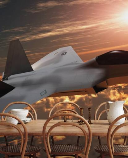 customisable aircraft wallpaper mural called F-22 Fighter Jet