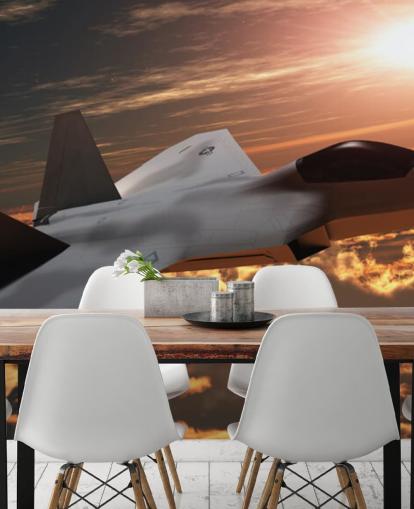 customizable aircraft wallpaper mural called F-22 Fighter Jet