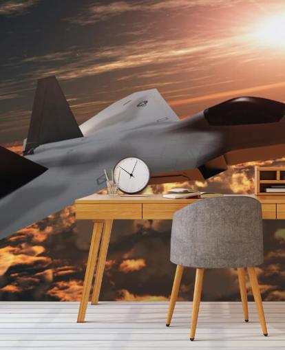 customizable aircraft wallpaper mural called F-22 Fighter Jet