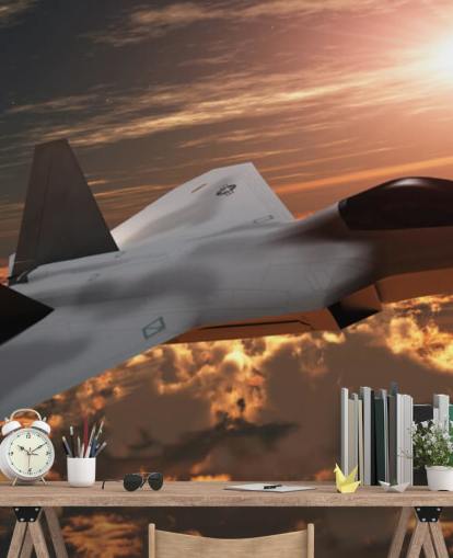 customisable aircraft wallpaper mural called F-22 Fighter Jet