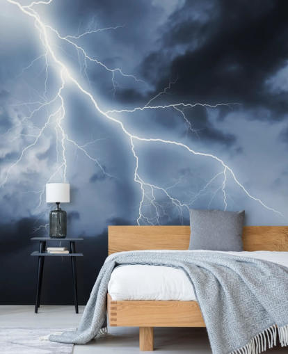 Lightening and Night Sky Wallpaper