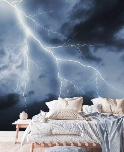 Lightening and Night Sky Wallpaper
