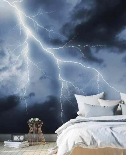 Lightening and Night Sky Wallpaper