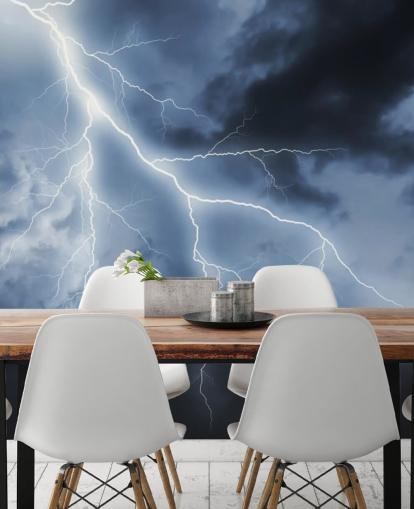 Lightening and Night Sky Wallpaper