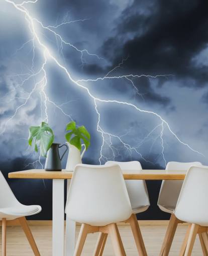Lightening and Night Sky Wallpaper