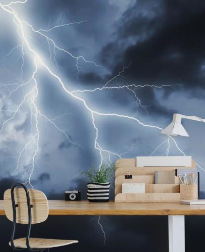 Lightening og Night Sky Baggrund Lightening og Night Sky Baggrund