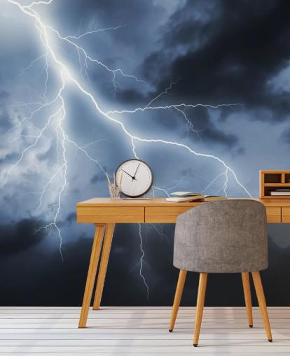 Lightening and Night Sky Wallpaper
