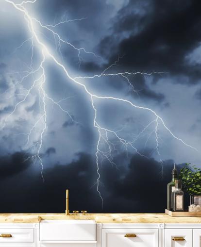 Lightening and Night Sky Wallpaper