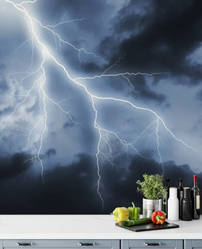 Lightening och natthimlen Bakgrund Lightening och natthimlen Bakgrund