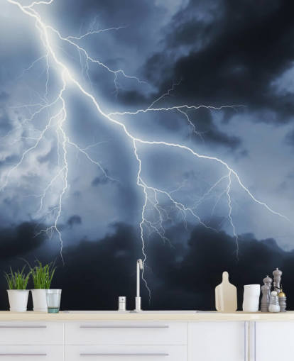 Lightening og Night Sky Baggrund Lightening og Night Sky Baggrund