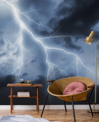 Lightening and Night Sky Wallpaper
