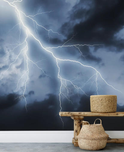 Lightening and Night Sky Wallpaper