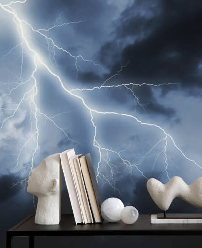 Lightening og Night Sky Baggrund