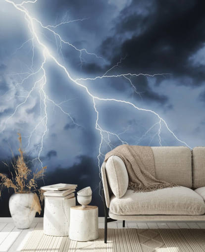 Lightening and Night Sky Wallpaper