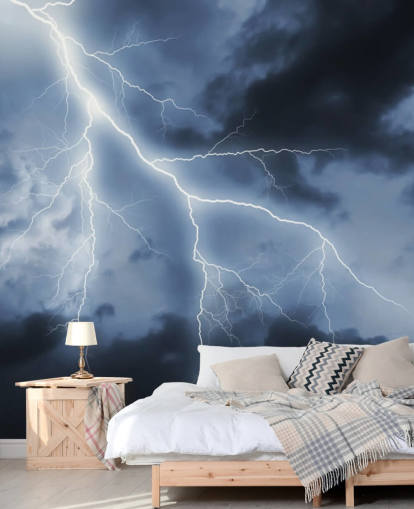 Lightening and Night Sky Wallpaper