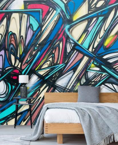 Jagged and Colourful Graffiit Wallpaper Jagged and Colourful Graffiit Wallpaper