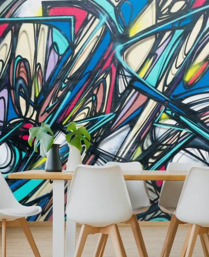 Jagged and Colourful Graffiit Wallpaper Jagged and Colourful Graffiit Wallpaper