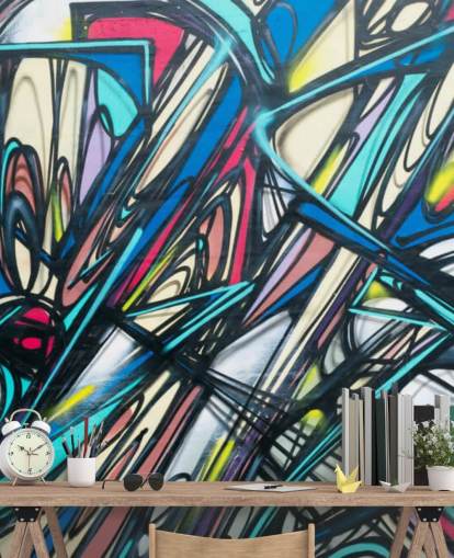 Jagged and Colourful Graffiit Wallpaper Jagged and Colourful Graffiit Wallpaper