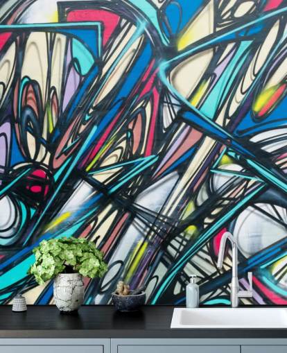 Jagged and Colourful Graffiit Wallpaper Jagged and Colourful Graffiit Wallpaper