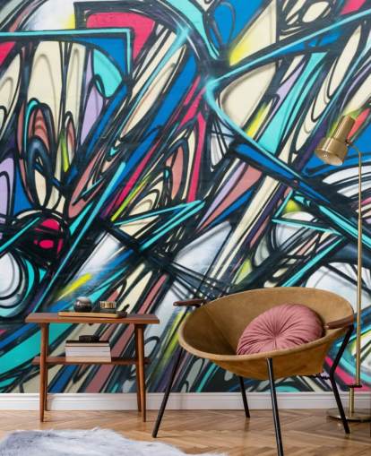 Jagged and Colourful Graffiit Wallpaper Jagged and Colourful Graffiit Wallpaper