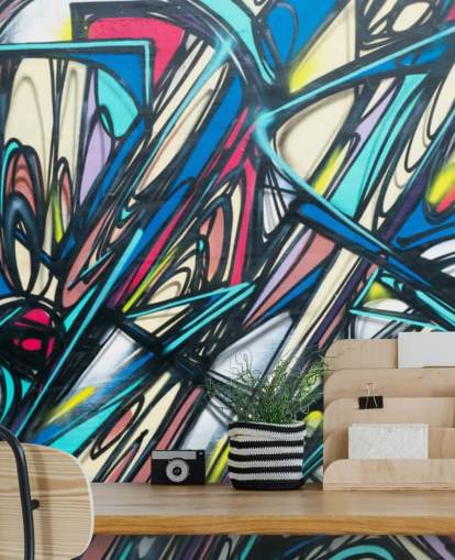 Jagged og fargerik Graffiit Bakgrunn