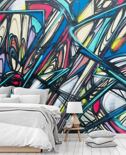 Papier Peint Graffiit Dégradé et Coloré