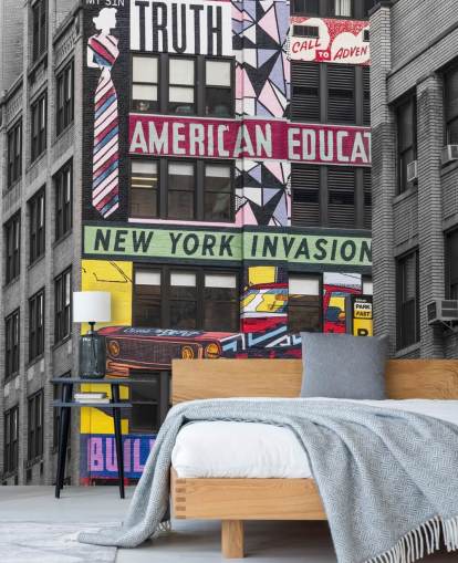 färgglad anpassad new york city street art väggmålning som heter Urban Canvas, New York av Assaf Frank färgglad anpassad new york city street art väggmålning som heter Urban Canvas, New York av Assaf Frank