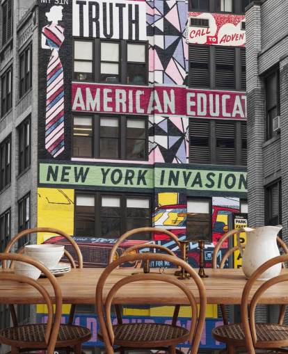 murale colorato personalizzato di street art di New York chiamato Urban Canvas, New York di Assaf Frank