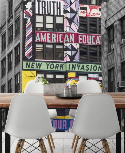 värikäs mukautettu New Yorkin katutaidemaalaus nimeltä Urban Canvas, New York, kirjoittanut Assaf Frank