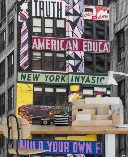 colourful custom new york city street art mural called Urban Canvas, New York by Assaf Frank