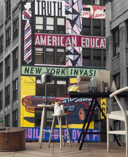 colorful custom new york city street art mural called Urban Canvas, New York by Assaf Frank colorful custom new york city street art mural called Urban Canvas, New York by Assaf Frank