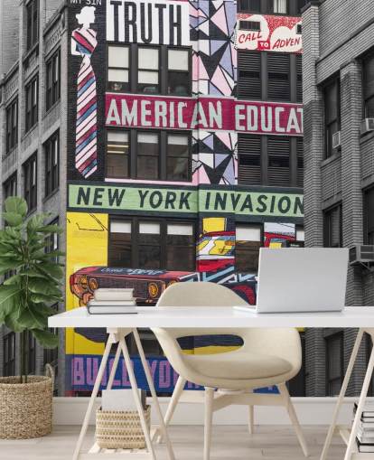 colorful custom new york city street art mural called Urban Canvas, New York by Assaf Frank