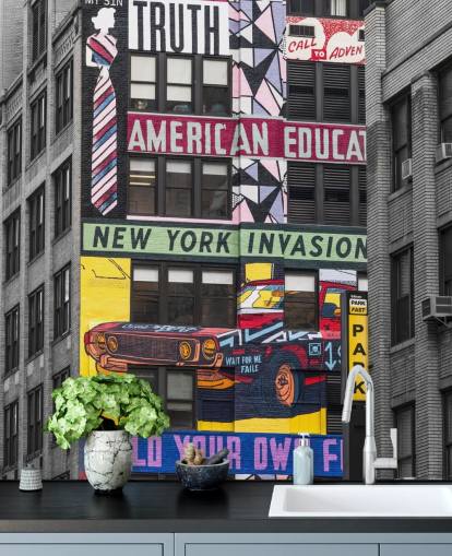 colourful custom new york city street art mural called Urban Canvas, New York by Assaf Frank colourful custom new york city street art mural called Urban Canvas, New York by Assaf Frank